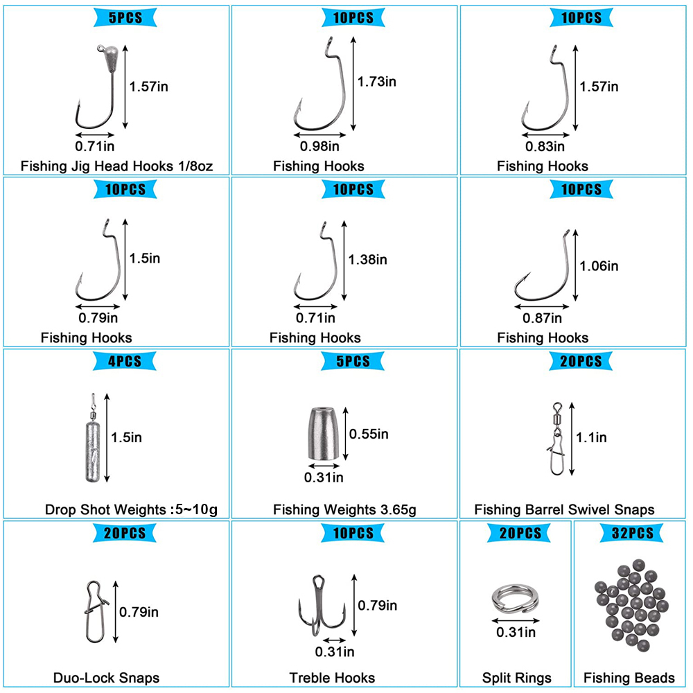 166PCS Scatola per attrezzatur - Fishing Hook Jig recensione e prezzo